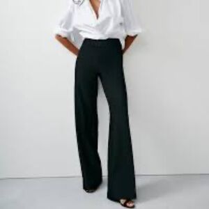 Spanx Perfectfit Wide Leg Ponte Pant Black - Size M Petite